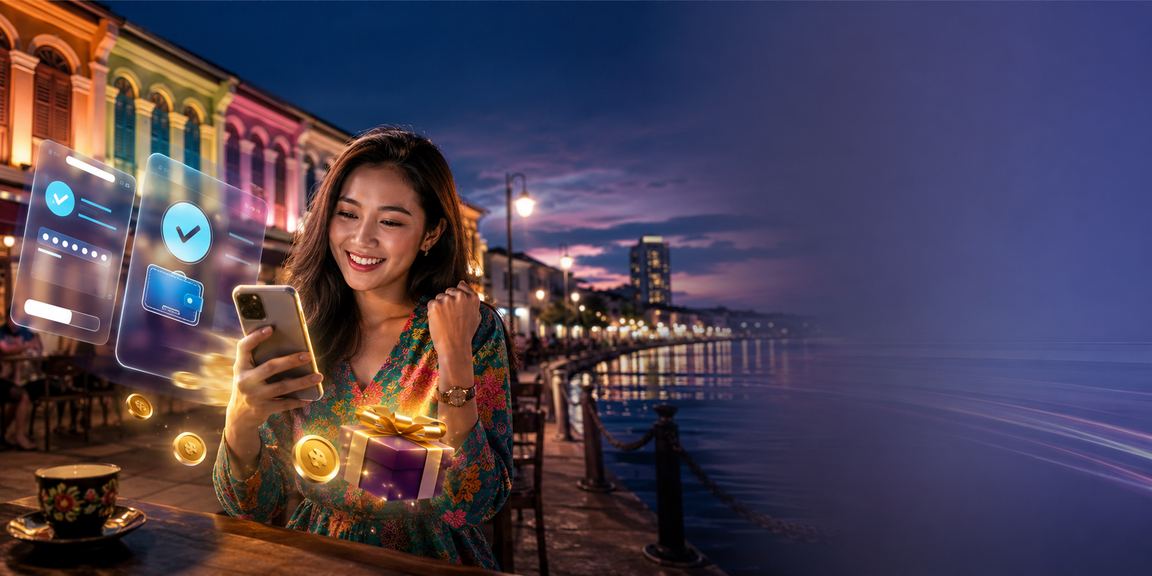 Pengguna di Pulau Pinang membuat deposit pantas untuk aktifkan bonus selamat datang